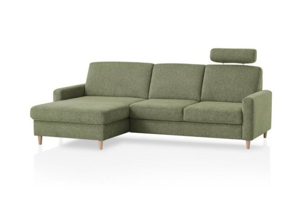 Ewald Schillig brand Ecksofa Kos, mit verstellbarer Kopfstütze, Recamiere wahlweise links oder recht