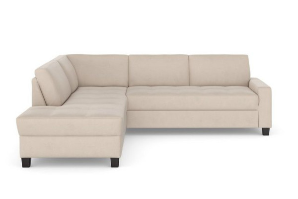 DOMO collection Ecksofa Florentina, wahlweise mit Bettfunktion, mit Kontrastnaht