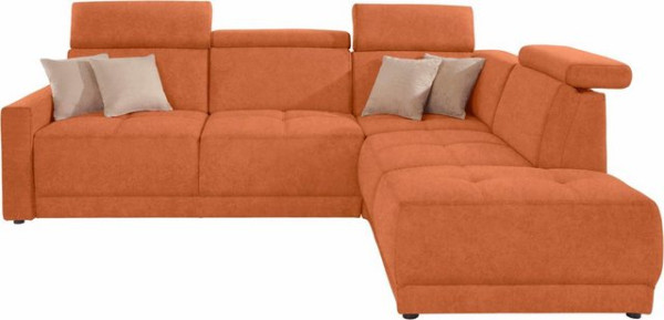 DOMO collection Ecksofa Ava, mit Ottomane, Federkern wahlweise mit Kopfteilverstellungen