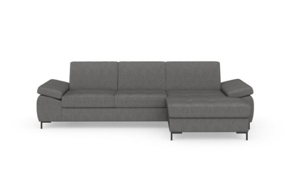 DOMO collection Ecksofa Capelo, mit Armteilverstellung, wahlweise mit Bettfunktion, Federkern
