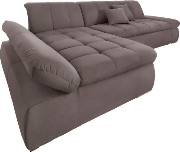DOMO collection Ecksofa NMoric XXL, B/T/H: 300/172/80cm, Revamierenabschluss, wahlweise mit Bettfunk